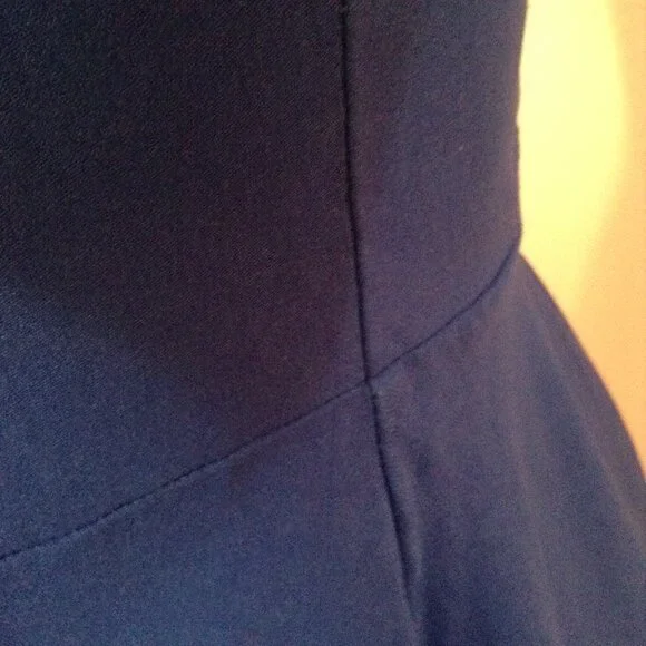 Royal Blue Fit and Flare 1950s-Style Dress - Picture 4 of 4